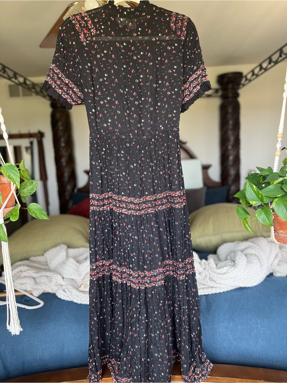 Free People Black Floral Maxi Dress - Picture 2 of 5